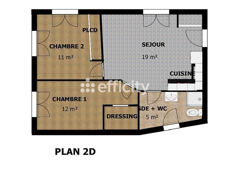 Appartement - 47 m² - 3 pièces