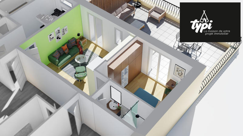 Appartement - 30 m² - 2 pièces