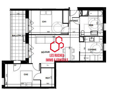 Appartement - 67 m² - 3 pièces