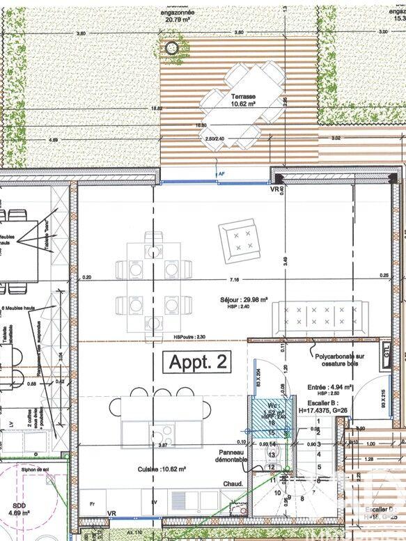 Appartement - 92 m² - 5 pièces