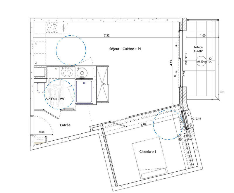 Appartement - 49 m² - 2 pièces