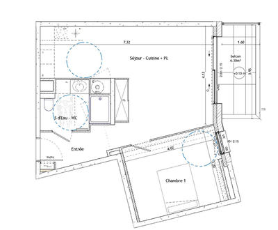 Appartement - 49 m² - 2 pièces