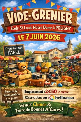 1er vide grenier de l’école saint louis notre dame