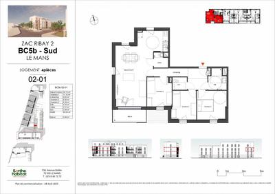 Appartement - 83 m² - 4 pièces