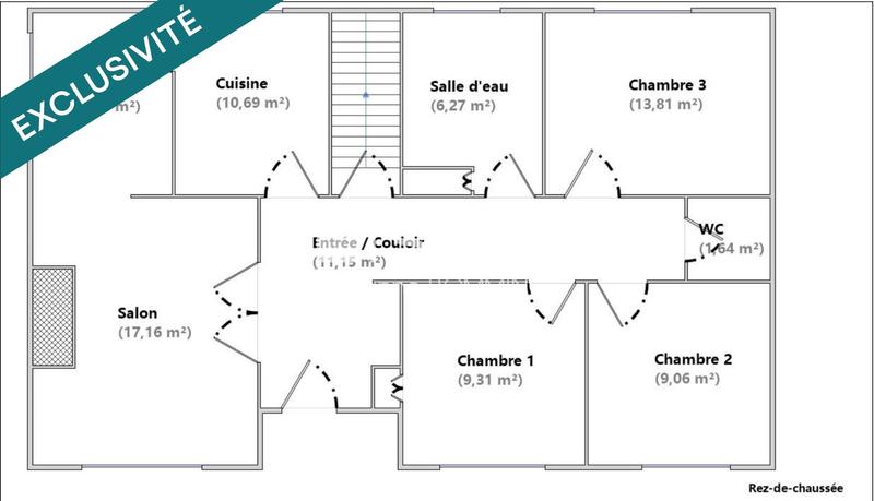 Maison - 90 m² - 5 pièces