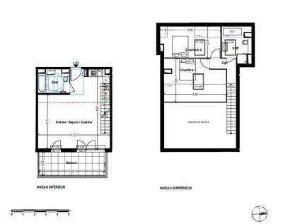 Appartement - 70 m² - 3 pièces