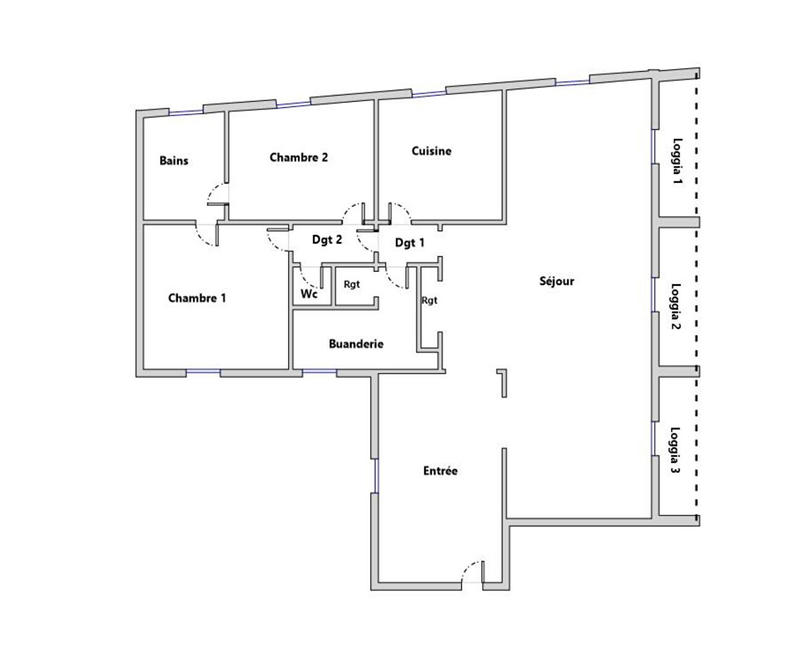 Appartement - 107 m² - 3 pièces