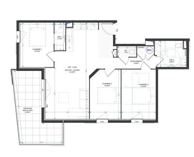 Appartement - 79 m² - 4 pièces