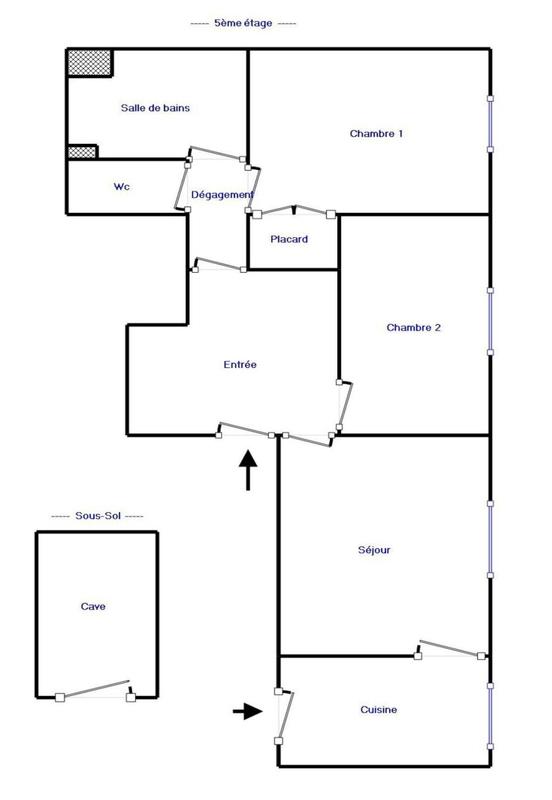 Appartement - 60 m² - 3 pièces
