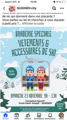 Braderie vêtements et accessoires de ski