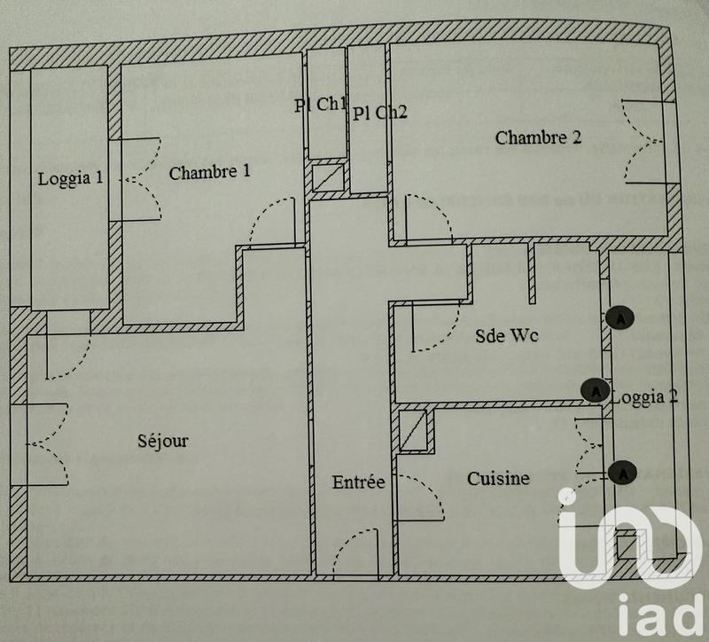 Appartement - 57 m² - 3 pièces