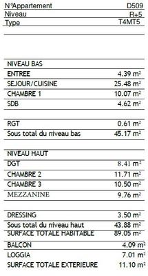 Appartement - 89 m² - 4 pièces