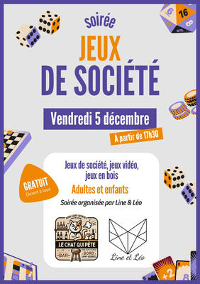 Soirée jeux de sociétés