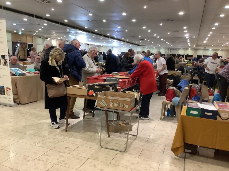 Bourse cartes postales - vieux papiers - timbres - monnaie