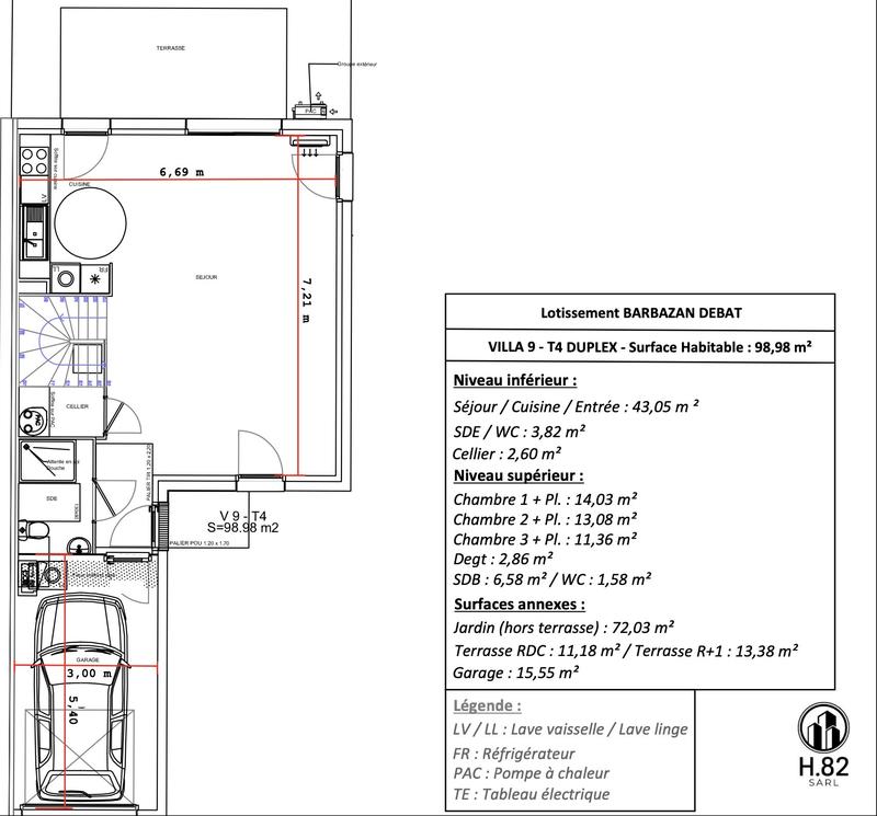 Villa - 99 m² - 4 pièces
