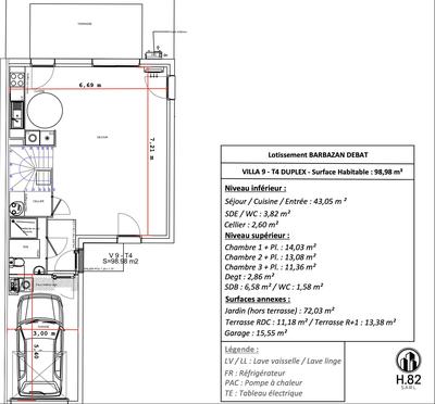 Villa - 99 m² - 4 pièces