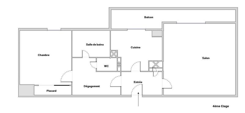 Appartement - 49 m² - 2 pièces