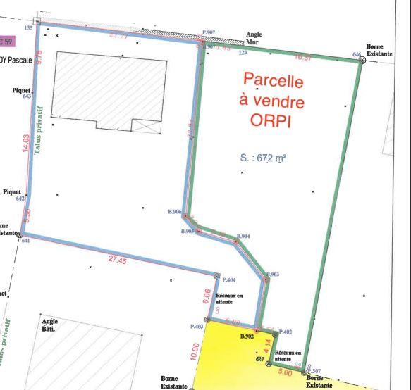 Terrain constructible - 672 m²