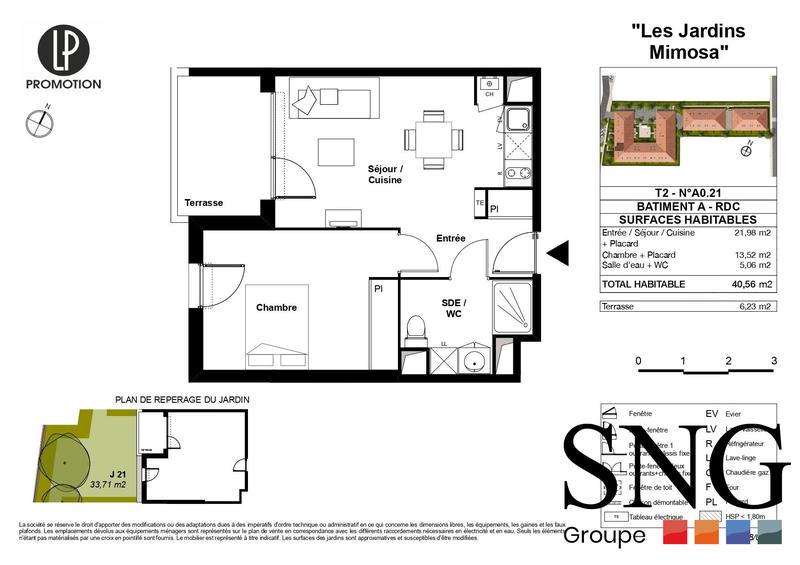 Appartement - 41 m² - 2 pièces