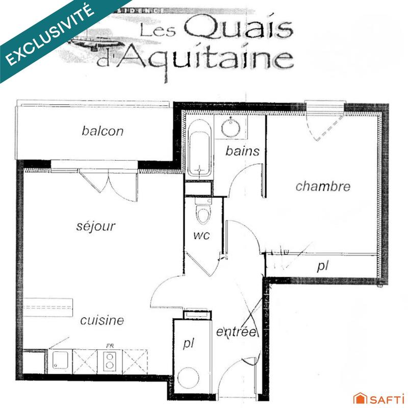 Appartement - 42 m² - 2 pièces