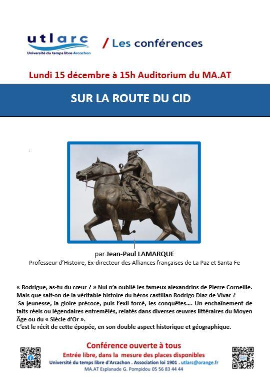 Conférence : Sur la route du Cid