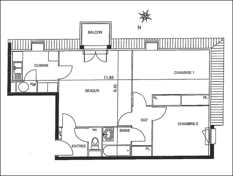 Appartement - 63 m² - 3 pièces