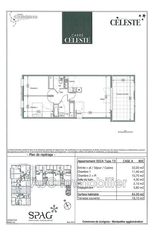 Appartement - 64 m² - 3 pièces