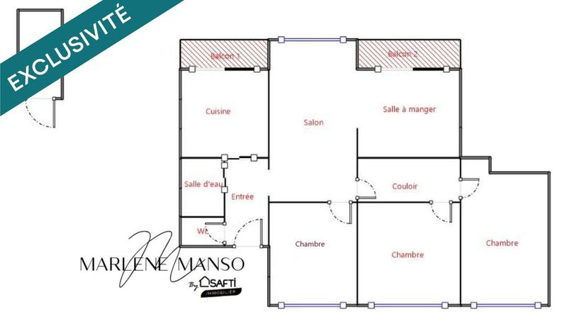 Appartement - 79 m² - 4 pièces