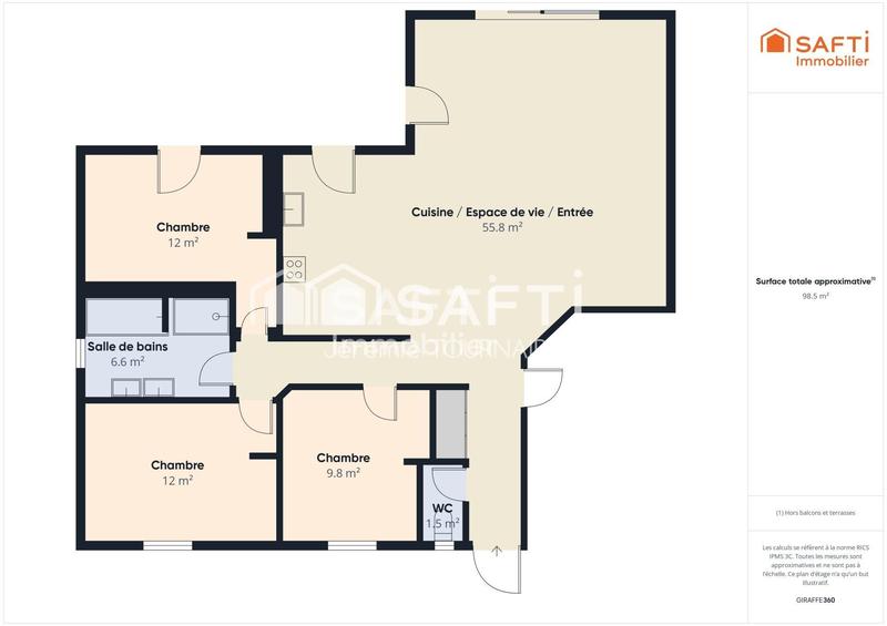 Maison - 99 m² - 4 pièces