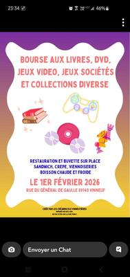 Bourse aux livres, Cd, Dvd, jeux