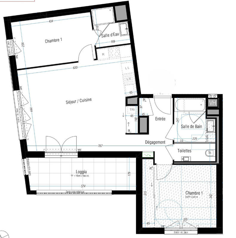 Appartement - 72 m² - 3 pièces