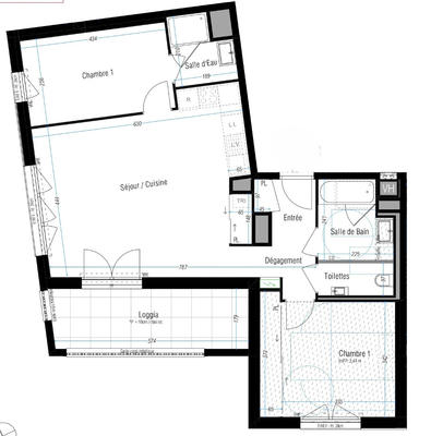 Appartement - 72 m² - 3 pièces