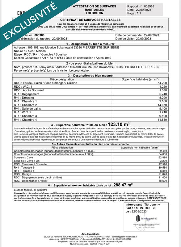 Maison - 170 m² - 6 pièces