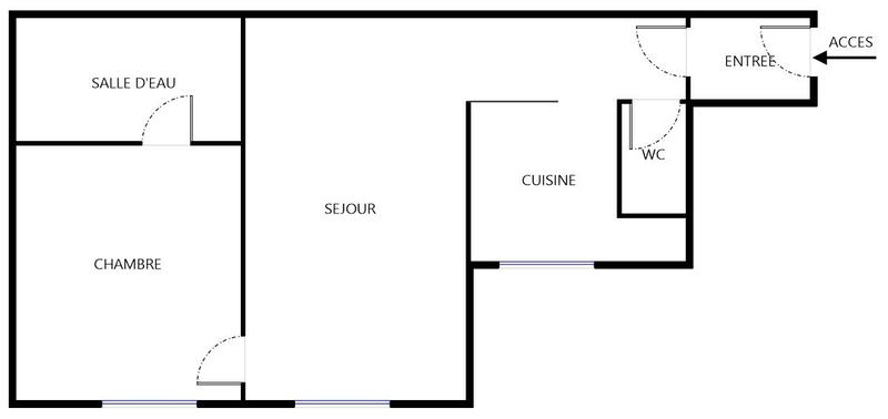 Appartement - 42 m² - 2 pièces