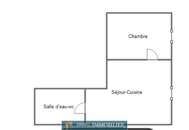 Appartement - 28 m² - 2 pièces