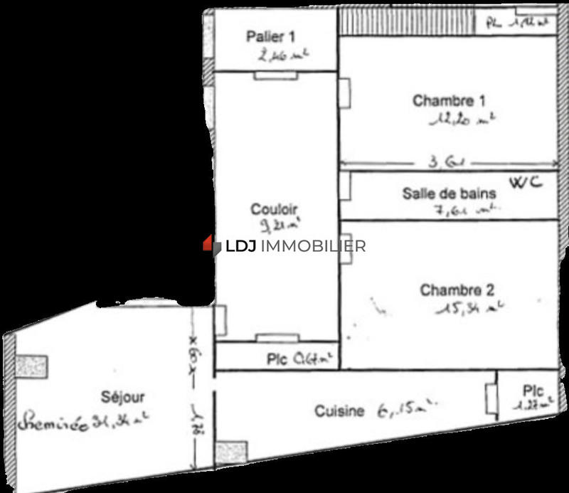 Appartement - 76 m² - 3 pièces