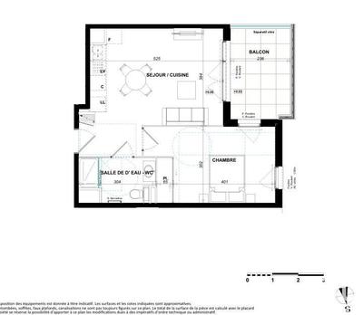 Appartement - 42 m² - 2 pièces