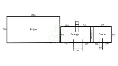 Maison ancienne - 110 m² - 3 pièces