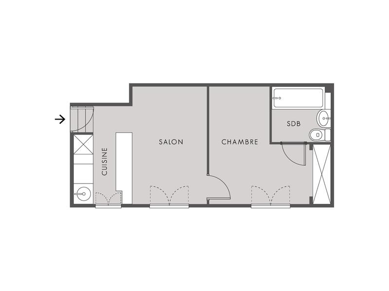 Appartement - 25 m² - 2 pièces