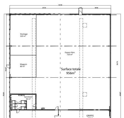 Local d'activités - 956 m²