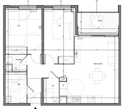 Appartement - 71 m² - 3 pièces