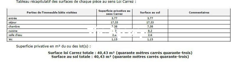 Appartement - 40 m² - 1 pièce