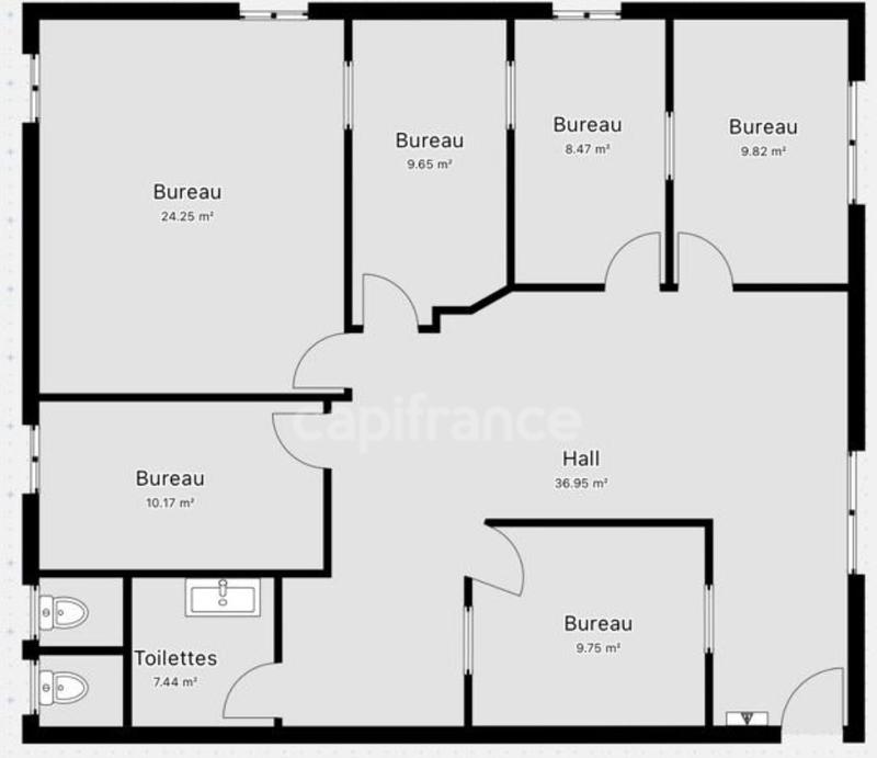 Bureau - 116 m² - 7 pièces