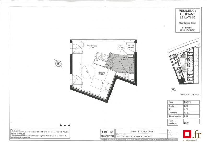 Appartement - 29 m² - 1 pièce