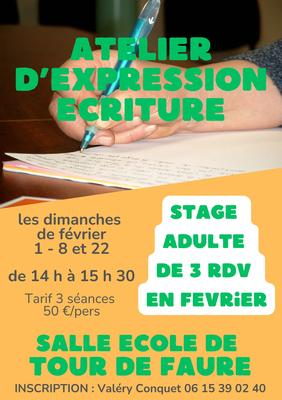 Stages d’ateliers d’expression créatrice