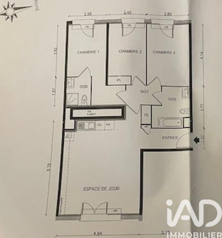 Appartement - 79 m² - 4 pièces