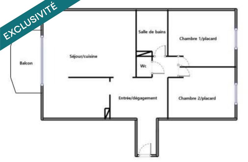 Appartement - 65 m² - 3 pièces