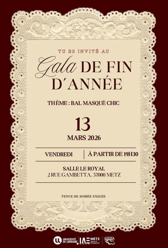 Gala de fin d'année Iae 2026