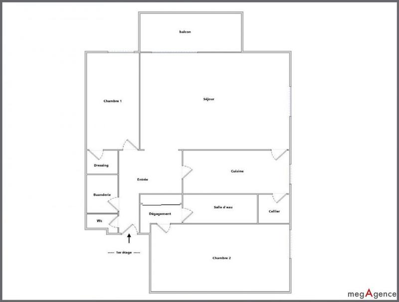 Appartement - 94 m² - 3 pièces