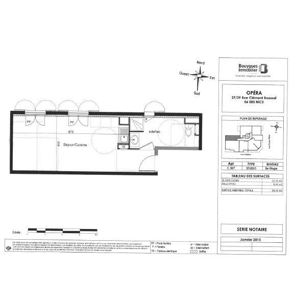 Studio - 29 m² - 1 pièce